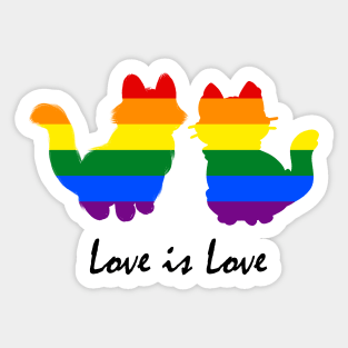 Love is Love - Cat Sticker